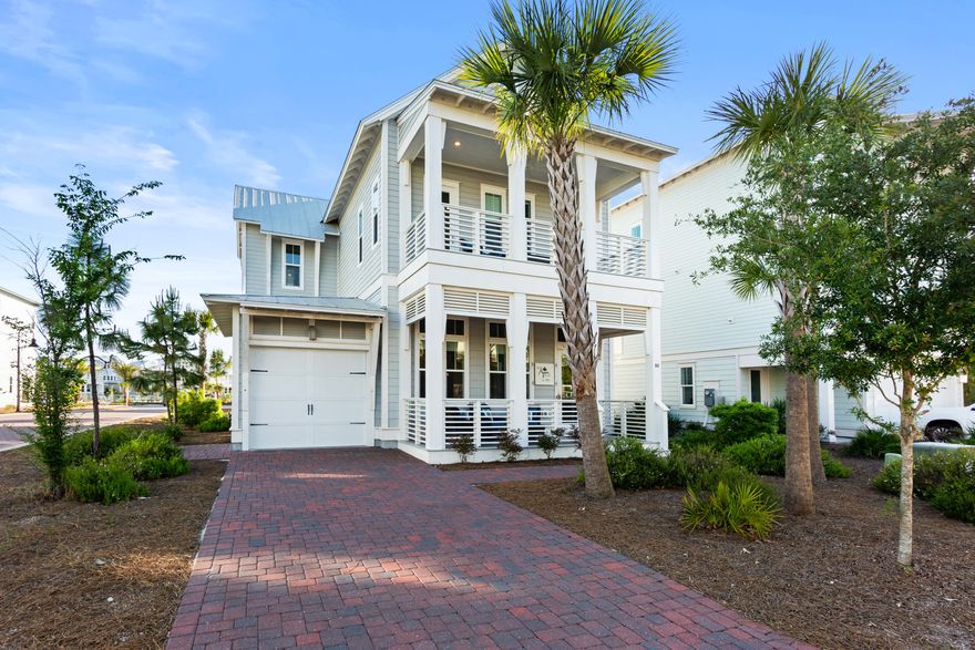 Don't miss this impeccably maintained and beautifully designed, rental machine! This highly sought after luxury 'Laguna' plan can be found in the incredibly popular Prominence South neighborhood on a corner lot, just one lot up from the beautiful community resort pool. The layout is perfect for multi-family use with plenty of room to spread out, while easily able to stroll to the happenings at the Hub! This perfectly designed floor plan offers four bedrooms, four and a half bathrooms and sold fully furnished and rental ready, with over $50k on the books left for this year! Enjoy multiple expansive outdoor spaces throughout the house to truly enjoy beach living. This home has two master suites, up and down, a loft for an additional living room space plus two