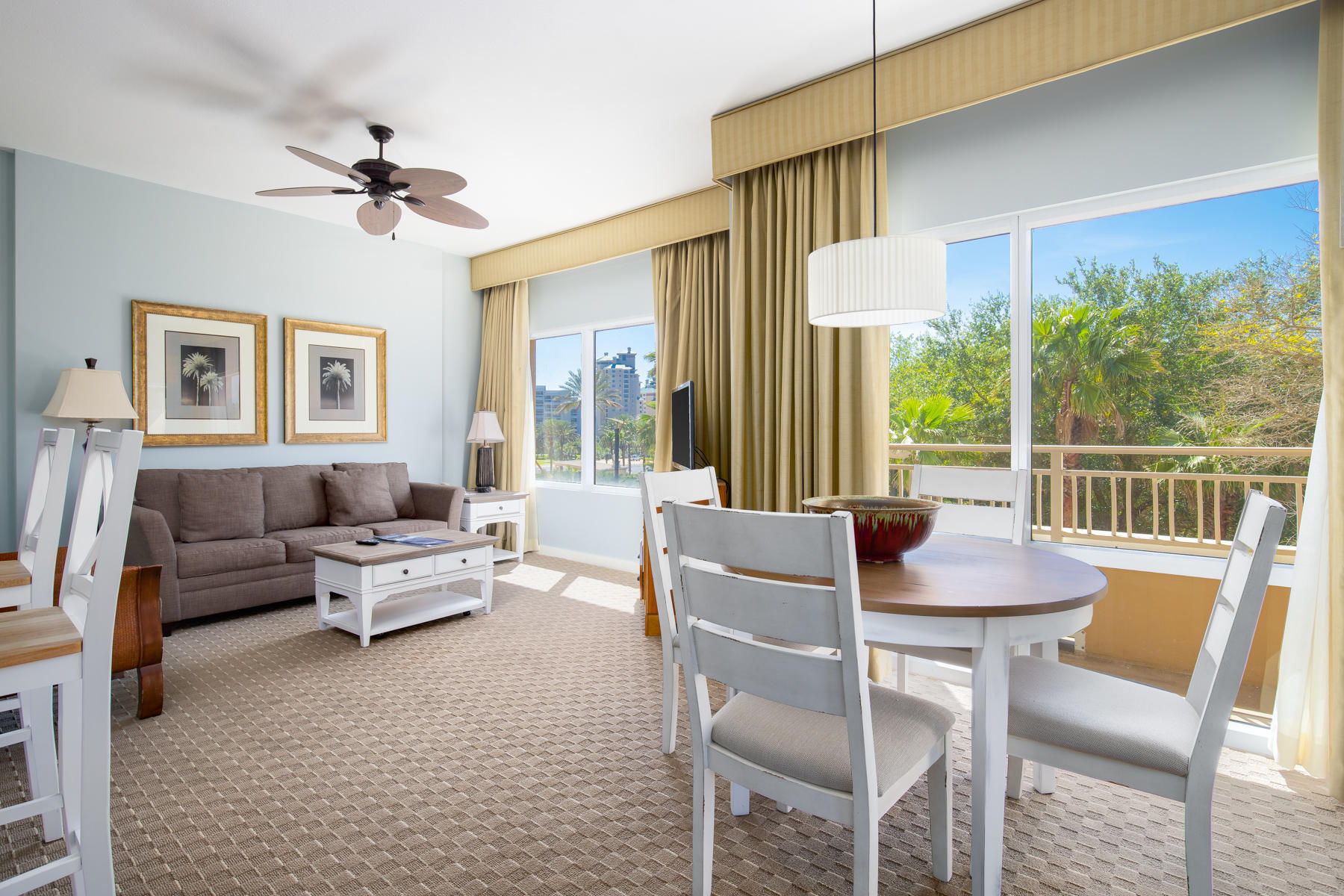 A-rated 1BR/1.5BA! Guest on the sleeper sofa have their own bathroom! West-facing 1BR with a HUGE covered balcony, fully furnished and rental-ready. LUAU features gated, covered parking, a roof top observation area, large heated pool with a swim-under waterfall and a heated spa. The entry fountain, BBQ area and swimming pools are located along a stream that winds through the complex's lush landscaping. There is a fitness center in the complex, helping to make Luau a self-contained oasis.