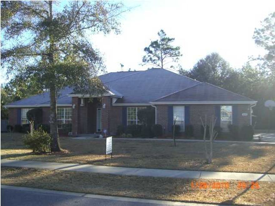 Lovely large home and it has 3 full baths. One bedroom is tucked away from the others with its own bath. Family room with 10 ft ceilings and built in entertainment around the fireplace. Huge breakfast room off the kitchen that boasts lots of cabinets and a pantry. Formal dining and an office/study/formal living has glass french doors. Large screened lanai with beautiful tile floors. This is not a home to miss! No smoking. 1 small pet under 20 pounds allowed with prior owner approval and a non-refundable pet fee.