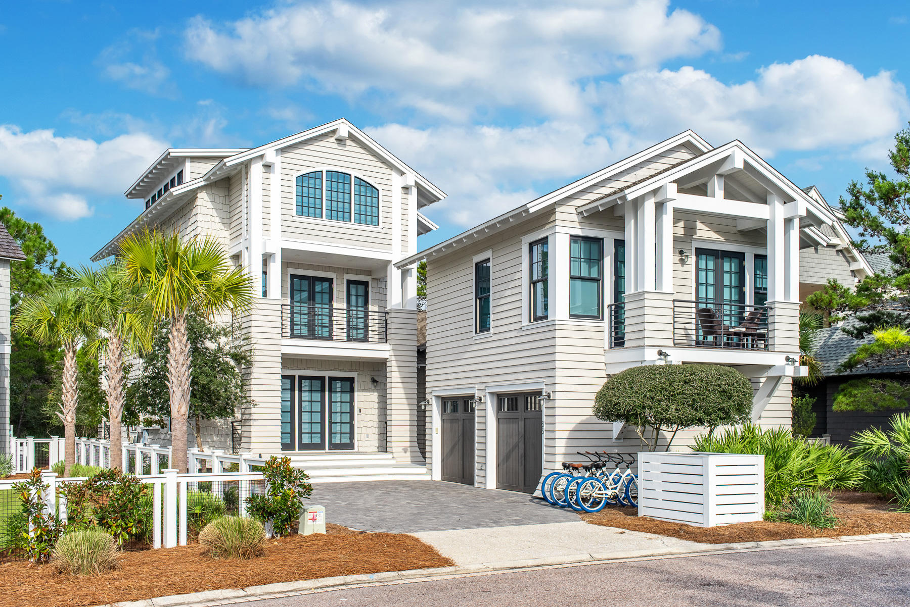 Privacy awaits you in this beautifully updated home in Watersound Beach.  This immaculate home was built by  Romair Builders and designed by Thurber Architects.   The setting is on a peaceful winding creek and cul-de-sac.  From its newly remodeled kitchen to its fresh updated furnishings and draperies, it's a must see.  The updates include a new heated pool, quartz countertops, driveway pavers, interior paint, refinished floors, updated electrical, sonos, home security cameras, new custom bunks on third floor with full bath. The kitchen is fully equipped with wolf & subzero appliances, ice maker, wine refrigerator and beverage drawers. To complete the first floor there is a gorgeous master retreat with soaring ceilings, large walk in closet, and doors that lead to the new heated pool