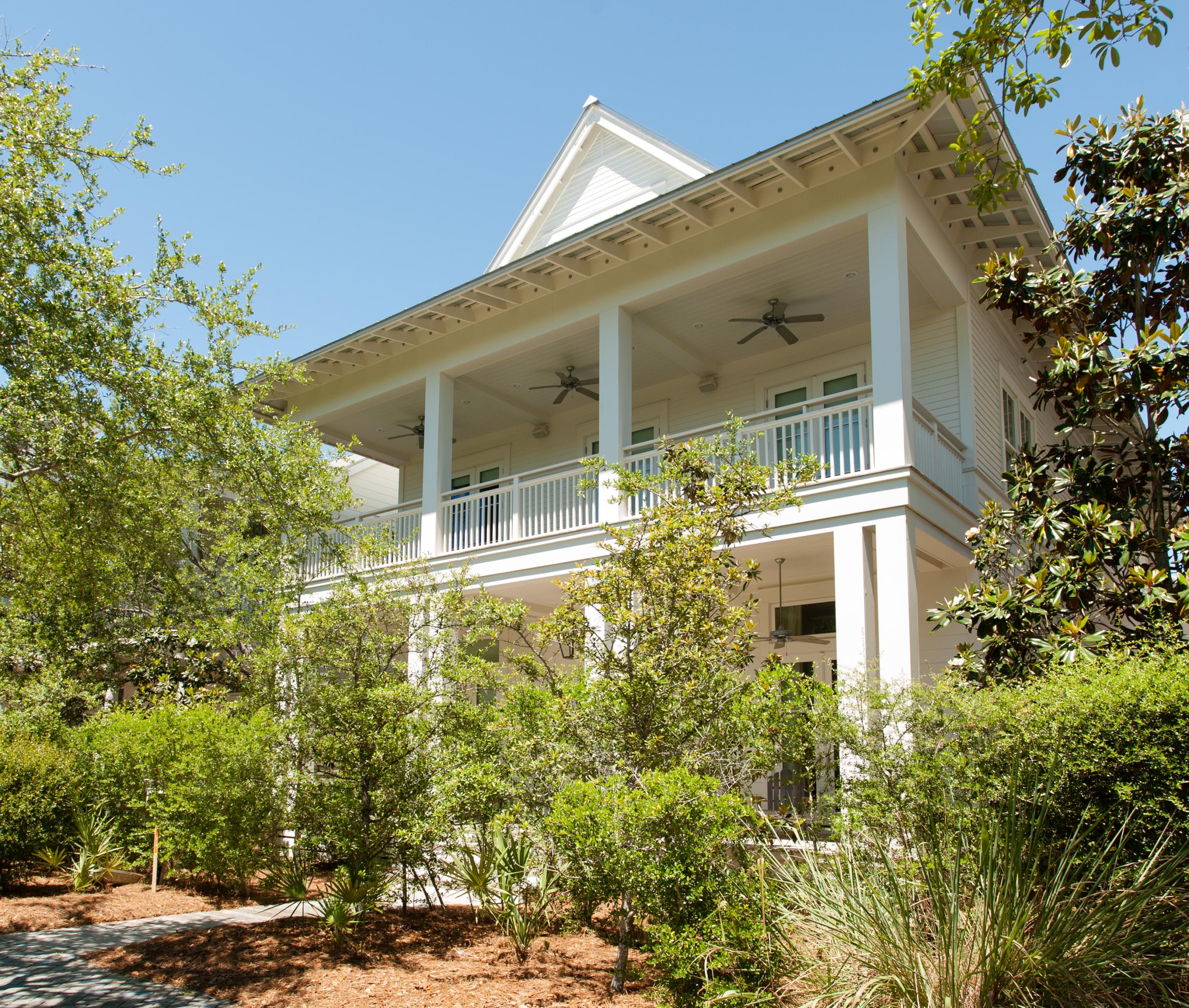 Located in the heart of WaterColor just blocks from the beach, this classic beach cottage with carriage house was masterfully designed by SS Design Group Architecture and built by Romair Construction. With over 5,600 square feet, 6 bedrooms and 6.5 bathrooms, there is ample space for family and friends to enjoy the special lifestyle that only WaterColor offers. Outdoor living is at a premium in this home with nearly 1,700 square feet of balconies, porches and decks along with a private swimming pool and outdoor fireplace. There are two luxurious and spacious master suites; one featuring a private covered porch overlooking Scenic Highway 30A and offering views of the Western Lake. All additional guest rooms have private bathrooms, and a bunkroom with built-in