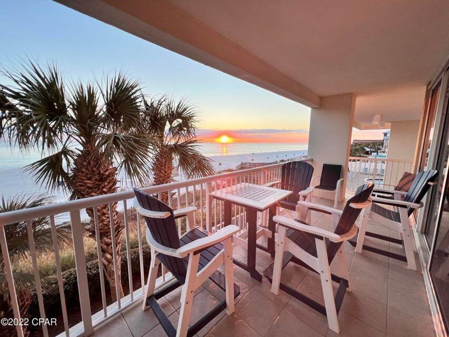 Gorgeous west end unit with stunning sunset views! This high production unit has well-appointed  wrap around balcony overlooking the pool area. This unique condo should be of interest to parents and grandparents who want eyes on kids or grandkids playing and swimming in the pool and those without kids who may enjoy overlooking the pool for other reasons. Don't settle for a unit where your stuck having to use an elevator-this unit is only one flight of stairs so you have options in case of crowds or outages.  The unit has a newer AC, water heater, stainless appliances, stackable full size washer and dryer, granite countertops in the kitchen, even a sizable gun safe and owners closet. he flooring is all tile for low maintenance and maximum durability, the unit is freshly painted all neutral, no pop corn ceilings, all retextured, clean as a whistle and cute as a button! The master suite is sizable with unmatched views of the Gulf and sunsets, wraparound balcony access and the master bath has a jetted tub, dual vanity and separate shower. This unit can accommodate 10 guests comfortably and has been a rental machine for the present owner even after blocking off time for personal usage and upgrading. There are complexes with less to offer than Majestic Beach Resort that cost quite a bit more, apples to apples,  so this unique offer is a great value for either family usage or rental income. Come and enjoy the beach getaway you've always dreamed of having, right here at Majestic Beach Resort! Everything is right at your fingertips-the BEACH, awesome LOCATION, and the fabulous AMENITIES Majestic has to offer! There's so much to do at Majestic you won't have to go anywhere else! And just in case you do, PIER PARK is right down the street! Some of the amenities include lounge chair rentals, parasailing, jet skis, paddle boards, surf lessons, 2 outdoor pools, 2 heated indoor pools, a kiddie pool, a pool bar and grill, a Starbuck's, fitness center, steam and sauna, tennis courts, and a movie theatre!