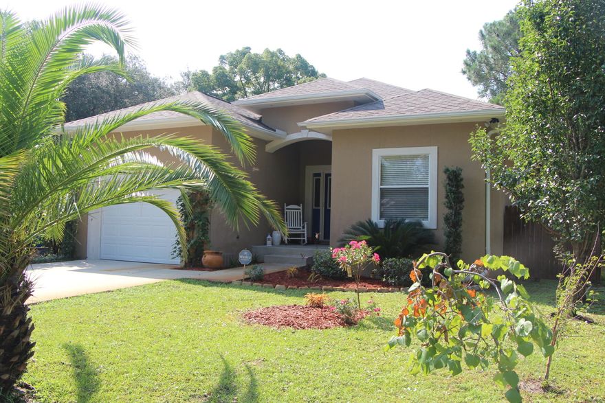 This is a very cute, one level home located in the heart of Destin near shopping, restaurants, the harbor and the beach. This home is being offered fully furnished and accessorized with nice colors, upgraded lighting and ceiling fans throughout. Some furnishings and all carpeted areas are brand new and the home was renovated in 2012. The home has a security system, pantry, smooth top self cleaning oven, microwave, refrigerator with ice maker, and washer and dryer. The back yard is fenced and there is a very nice deck area and awning for outdoor enjoyment.