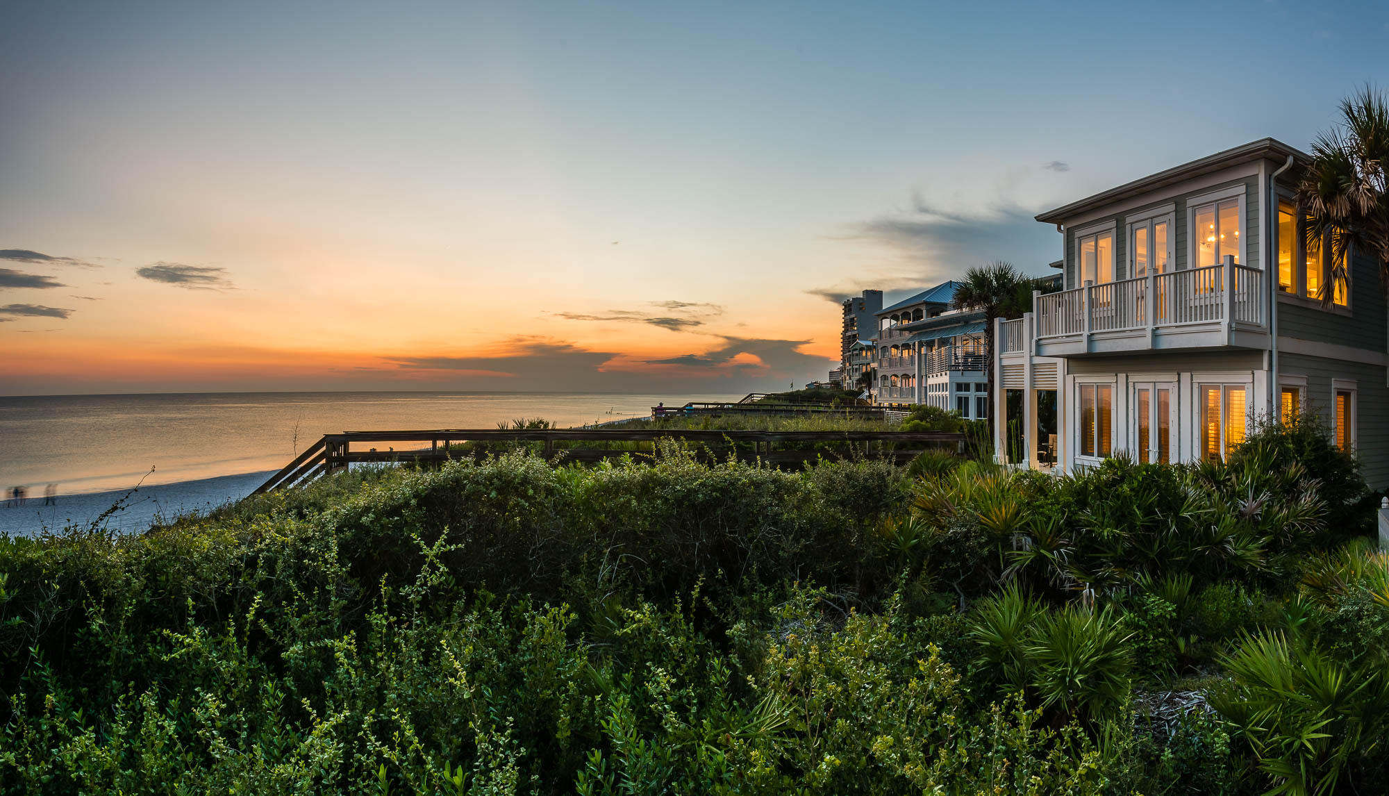 Endless View is a beautifully decorated Gulf-front retreat nestled in a quiet gated community in the heart of Seagrove, Florida. The large, open kitchen and living room area with breathtaking Gulf views is undoubtedly the focal point of the home, with ample space for a large family and friends to comfortably enjoy a getaway to the beach. This home has been impeccably maintained, and the quality of home and pride of ownership shows from the moment you step foot inside. The first floor has 3 guest bedrooms with 2 Jack and Jill bathrooms with double vanities and walk in showers. There is also a large living room with TV, wet bar, and plenty of seating. Before you step out onto the Gulf front deck, there is a game room with foosball table and some additional seating.