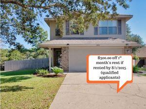 $300 off first months rent if rented by 8/1/2025!! This impeccably maintained 4 bed, 2.5 bath home in the desirable Waterstone subdivision of Navarre is now even more enticing. Walk inside to an inviting entry hall that opens to a bright and airy living/dining area. Natural light pours in through four large windows, highlighting the luxury vinyl plank flooring throughout the lower level. The kitchen features stainless steel appliances, a large pantry and beautiful cabinetry. The first floor also includes a half bath and a 2-car garage. Upstairs, you'll find the master bedroom as well as three generously sized bedrooms, two full baths, and a laundry room for added convenience. Enjoy the outdoors in your expansive, fenced backyard, complete with well irrigation for easy maintenance. With just a 15-minute drive to Navarre Beach and easy access to Pensacola and local military bases, this home offers the perfect blend of tranquility and convenience. Don't miss this opportunity!