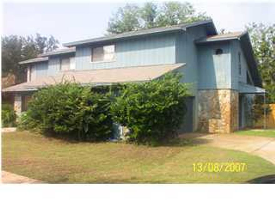 Unbelievable amount of space! Has an open floor plan for living/dining and kitchen area; cathedral ceilings in living room with a free standing fireplace; both bedrooms upstairs with private bathrooms; new fence for back yard to keep your pet inside. Up to medium sized pet allowed with non-ref pet fee.