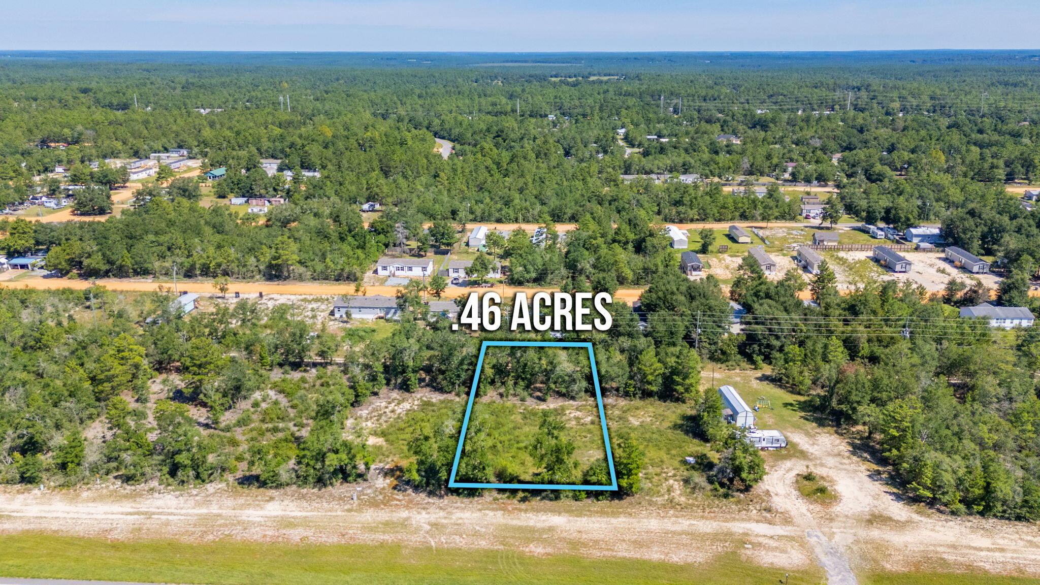 Here is a wonderful opportunity to buy only one lot, two lots or all three lots for a total of 1.35 acres with highway frontage on Highway 90 West. Each lot is 0.46 acres and has been cleared. This property is located 10 minutes from Downtown DeFuniak Springs and 10 minutes from the I-10/285 exchange in Mossyhead.