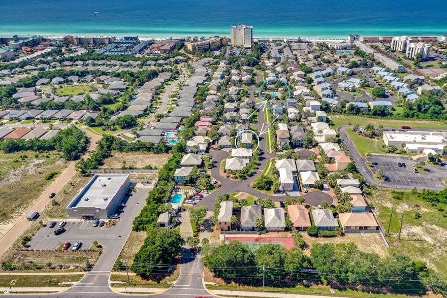 CURRENTLY UNDER CONTRACT, SELLER ACCEPTING BACKUP OFFERSNestled in one of the most lush and private locations in South Walton, this turnkey beach house rental ''Southern Cross'' is a beautifully decorated and rental equipped 3 bedroom + bunk room (2 sets of bunks), 3 bathroom home with FOUR covered porches, located in the Emerald Shores neighborhood - which has gated access to both Scenic 98 and 98!  2 master suites on each floor plus a spacious guest bedroom and private bunk room. You and your guests (sleeps up to 15!) will also enjoy the 4 covered porch and patio   spaces, 2 living areas, large kitchen + dining area, kitchenette upstairs, full sized laundry and the only fenced backyard on the neighborhood. Just a quick walk to the pools and the beach is so close.