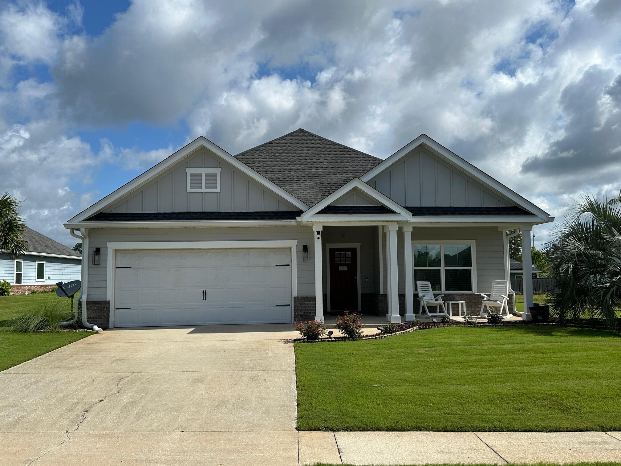 SELLER IS PAYING UP TO $10K IN BUYER CLOSING COSTS!! This 4 bedroom 2 bathroom home is located next to the cul de sac on a dead end street so no through traffic. Located in Freeport Florida, this gorgeous home on a large lot just 15 minutes from the beaches of South Walton this home is a must see. Cross Creek Estates in Freeport offers homeowners and nice community pool area for relaxation and a playground area for the younger kids in the community. 238 Partridge offers LVP and tile flooring and stone tops throughout. Gutters and downspouts are on the entire exterior fascia. Enjoy 5 ceiling fans to move the air and 9ft. ceilings. The hot water heater and dishwasher are almost brand new. You will eThe yard is watered with a full sprinkler system.