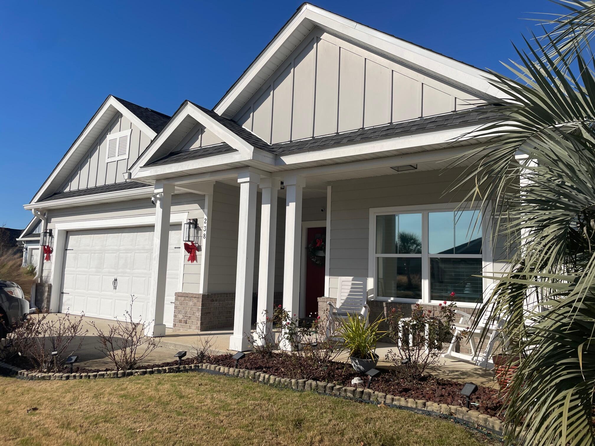 This 4 bedroom 2 bathroom home is in impeccable condition.  Located in Freeport Florida on a large lot just 15 minutes from the beaches of South Walton this home is a must see.   Cross Creek Estates in Freeport offers homeowners and nice community pool area for relaxation and a playground area for the younger kids in the community.  238 Partridge offers LVP and tile flooring and stone tops throughout.  The hot water heater and dishwasher are almost brand new.  The yard is watered with a full sprinkler system.  The garage door opener motor is brand new and the garage offers floating storage. Home is on Supra so give me a call to schedule a showing today.