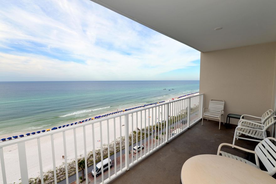 AWESOME GULF VIEWS from this ninth floor Building A condo. New living/dining room furniture & accessories plus some new bedroom furnishings. Beautiful kitchen with granite counter tops & stainless appliances. Master bedroom suite features gulf views, a balcony, & a luxury bath. This unit is rental ready. Majestic Sun offers covered garage parking, an indoor/outdoor pool, hot tub, fitness center, & best of all it is directly across the street from the beach! Seascape is a gated community with access from Highway 98 as well as Scenic Gulf Drive. Seascape offers 2000 feet of beach access, a coastal lake, tennis courts, fishing, & golfing conveniently located in one of the most central locations along the beach near the Whale's Tail & outlet mall shopping.