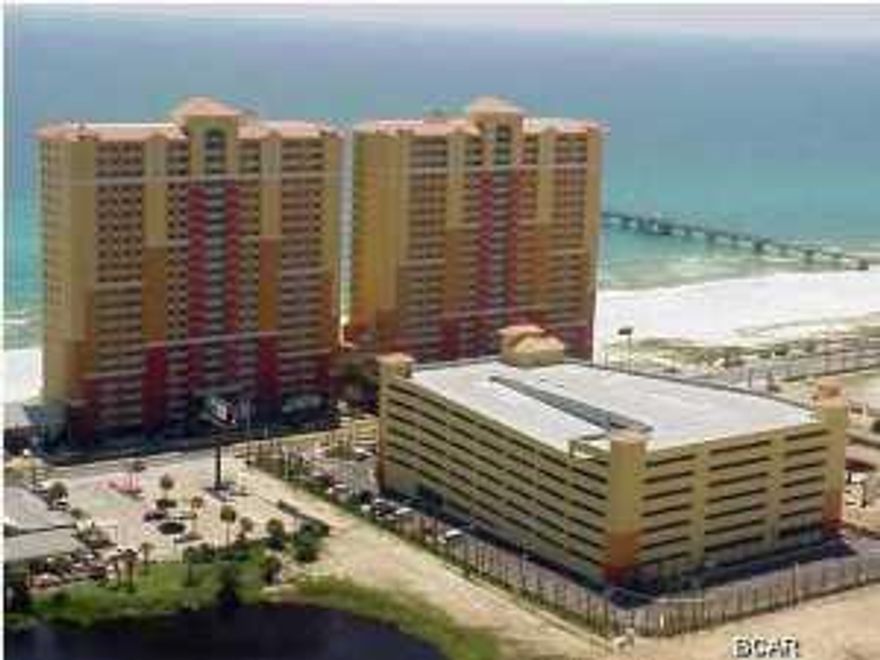 Gorgeous Gulf Front East End corner unit in the East Tower of Calypso Resort. Beautifully and fully furnished, 3 BR/3 BA. This desirable lower-floor unit is perfectly located in a prime vacation spot in Panama City Beach adjacent to Pier Park. Calypso Resort has shopping, dining and entertainment with fun at Pier Park just steps away. With the World's Most Beautiful Beaches and Resort Pool this is a much sought after Resort. Calypso amenities include two swimming pools, Tiki Bar & Grill, private beach services, high speed internet and Fitness Center. Great beach get-a-way or rental investment. All dimensions are approx.