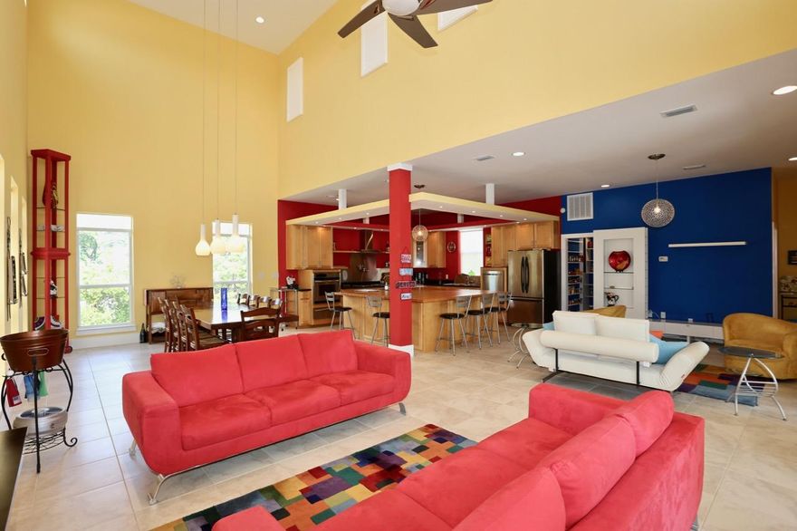 A must see, well maintained, never rented beach house in gated community and a short distance to white sandy beaches. This house has many extras with a European feel. The second story kitchen/dining area is made for entertaining. This lovely beach house could be your new permanent residence, vacation rental, or a second home. There are a few exclusions 60'' TV, culinary knives and pots.