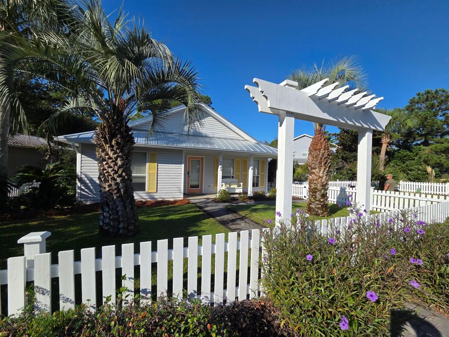 This enchanting beach cottage is in a desirable neighborhood on West 30A. A large open living room, dining room and kitchen with 3 bedrooms, 2 baths and a garage. The private pool and fenced back up to a beautiful wooded area. Located in the highly desirable Sea Dunes subdivision in the Dune Allen area, and just a short walk to the beach! This charming Florida cottage would make a great primary residence or a fantastic weekend getaway.  Lease is 6 months
