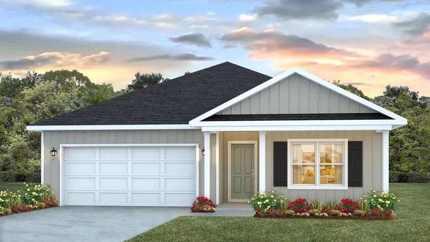 Welcome to the Beau Plan, at Oxford Place, our new home community in Crestview, FL. Just over 1,800 square feet, this beautiful single- story home offers 4-bedrooms with 2-bathrooms, a 2-car garage, and a seamless open layout. The kitchen includes quartz countertops, stainless steel appliances, stylish shaker cabinetry, and center island. With natural light and nearby covered patio access, the living and dining area are open concept to complete this relaxing atmosphere. This home is built with our Smart Home technology package, designed to bring the ease and convenience of life right to your fingertips. Call to schedule your tour of the beautiful Beau plan at Oxford Place in Crestview today!