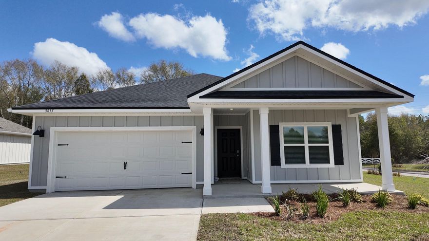 Welcome to the Beau Plan, at Oxford Place, our new home community in Crestview, FL. Almost 1,800 square feet, this beautiful single- story home offers 4-bedrooms with 2-bathrooms, a 2-car garage, and a seamless open layout. The kitchen includes quartz countertops, stainless steel appliances, stylish shaker cabinetry, and center island. With natural light and nearby covered patio access, the living and dining area are open concept to complete this relaxing atmosphere. This home is built with our Smart Home technology package, designed to bring the ease and convenience of life right to your fingertips. Call to schedule your tour of the beautiful Beau plan at Oxford Place in Crestview today! ALL LISTING pictures, colors, features, and size may vary. Square footages are approximate.
