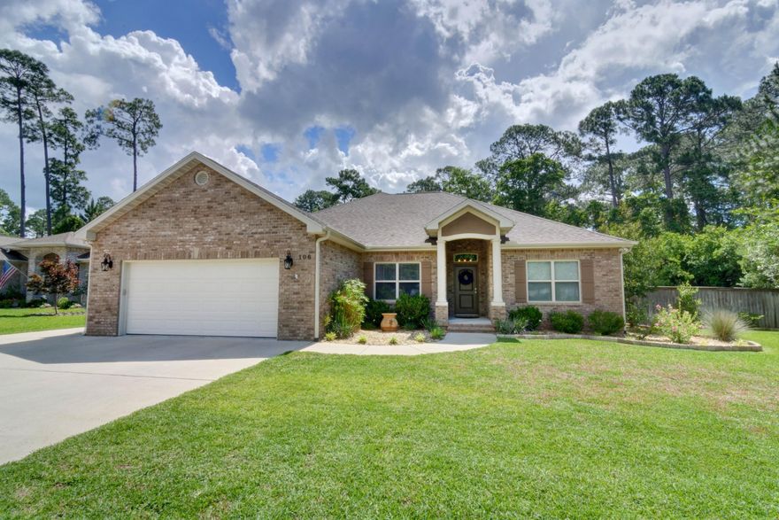 Gorgeous, 4 bedroom, 2.5 bath custom built home. Desirable 2011 Randy Wise split bedroom plan along with two living areas makes this home a must see! Bayshore Place is a beautiful subdivision with lovely homes, sidewalks, street lights, underground utilities and no HOA fees!!! This all brick, low maintenance home has a fully fenced in large back yard and an oversized garage. The kitchen features granite counter-tops, custom built cabinetry, stainless steel appliances, built-in pantry, breakfast bar that opens to an eat-in space and living room. The open Living room features a 10 foot coffered ceiling and opens to a beautiful tiled and screened in porch. The master bedroom is spacious w/ a large walk in shower and separate jetted tub w/double vanities and a spacious walk-in closet.
