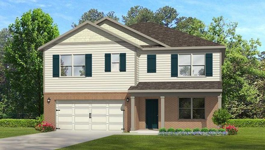 The Hayden is a 5 bedroom, 3 full bath 2 story home with a large loft area for the children's play area or a second living room. Open concept floor plan with kitchen having a large island with granite, stainless steel appliances, pantry and kitchen dining area. One bedroom downstairs with a bathroom for guest or the mother-in-law suite. Large master suite upstairs with bath to include garden tub, separate shower, double vanity sinks and large walk in closet. Home has front covered porch.