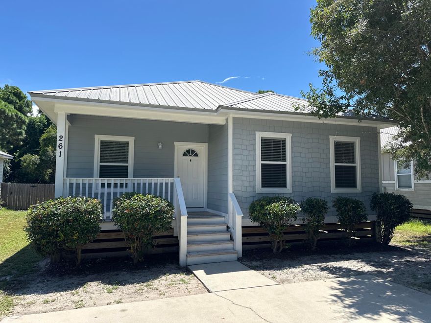 Reduced! Brand new HVAC system installed (inside & outside replaced 5/29/24). Super Convenient location! Choctawhatchee Bay access at the end of the street at the county park, perfect for launching kayaks (2 parks in the neighborhood). Easy access to the Mid-Bay Bridge right around the corner. Eglin AFB wooded land across the street that won't be developed, and not far from boat ramps!  Metal roof, concrete siding, and fenced backyard!  Brand new stainless appliance package in the kitchen!  4 bedrooms, plus a spacious living room that is open to the dining area!  No flood insurance required, No HOA! Home passed its 4-point inspection which will keep insurance premiums down for the new owner.