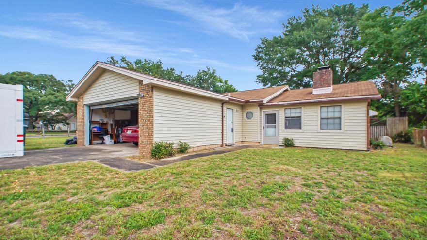 Centrally located to shopping, schools, Beaches, and Hurlburt field. The home Sits on a huge corner lot. And Features 3 Bedrooms 2 Baths, an open floor plan with a good-sized Kitchen and plenty of cabinet & Counter space, full size garage, Fenced in Backyard and the HVAC was replaced 2 Years ago. If you are looking for an affordable home, this could be it. Call your favorite agent today to schedule a visit. All ages, room sizes and measurements are approximate. Please Verify if it is important.