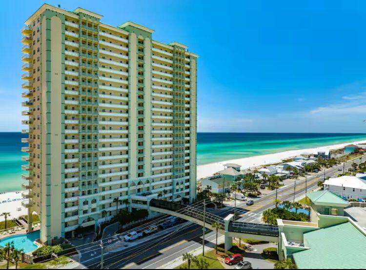 Great buy and Great Investment! Beautiful well maintained gulf front condo in upscale high-rise. Features one large bedroom and bunks in the hallway, with 2 full baths and large balcony. Many amenities including pools. Situated on the west end of Panama City Beach. 5 minutes from Pier Park and 15 minutes from 30A.