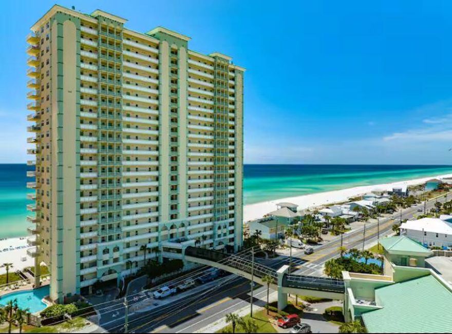 Great buy and Great Investment! Beautiful well maintained gulf front condo in upscale high-rise. Features one large bedroom and bunks in the hallway, with 2 full baths and large balcony. Many amenities including pools. Situated on the west end of Panama City Beach. 5 minutes from Pier Park and 15 minutes from 30A.