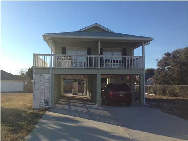 Remodeled home in great shape. brand new concrete driveway and roof. built out cottage style inside. a very little gulf 'glimpse'' from the front porch and you can hear the waves at night sometimes on a quiet night when the surf is up. 1 yr lease, no pets, 1st and last month's rent to move in. prefer quiet person, (not a party house). neighbors are quiet. nice large lot and very private. park underneath the house on concrete slab. Super convenient location in this whole area.