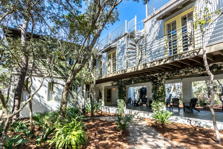 Gulf coast and lake life combined in Grayton Beach can be found on the streets of Wilderness Way. Well developed scenic neighborhood south of 30A on beautiful Western Lake. This home was a cover story and 10 page article in Better Homes and Gardens in 2004 for unique design by renowned architect Carey McWhorter. This 4 bedroom sits on a coastal dune lake with private dock providing quick access via kayak, paddle board or small outboard boat. The home is a unique blend of modern, industrial and cottage. Featuring an open yet functional layout with ample outdoor living space. The home boasts over 2900 square feet of indoor living space, connecting 2 car garage, loggia, screened in porch over looking the dune lake with multiple elevated viewing porches and roof top deck via spiral staircase. The private dock on Western lake leads to the beaches from a walkway off large screened in porch on first floor with private outdoor shower. The perfect way to freshen up after  fabulous play day in the sand. The views of Western lake can be seen from both floors and the soothing sounds of gulf waves can be heard from the open indoor/outdoor living. This home is a must see in the coveted exclusive neighborhood of Lakeplace at Grayton Beach. This gated low density neighborhood is rent restricted and amenities include neighborhood pool and large community dock.***Buyer is responsible for personally verifying details about this property. Any information contained in this listing is believed to be accurate but is not guaranteed.***