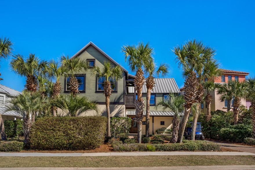 This NEWLY UPDATED 5 Bedroom Coastal Contemporary turnkey RENTAL MACHINE is located in the gated, golf cart friendly community of Destiny East. It would make the perfect primary, 2nd home or VACATION RENTAL INVESTMENT. Home has a PROVEN RENTAL * SEE DOCUMENTS* 6 seat golf cart is INCLUDED! Your guests are sure to enjoy the back yard spacious oasis with private heated pool and spa, outdoor fireplace, grilling area and bar.