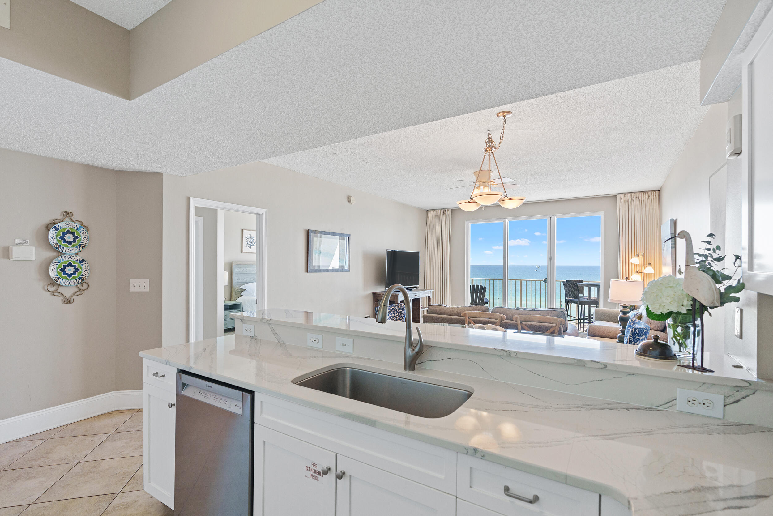 Welcome to your DREAM BEACHFRONT RETREAT at Majestic Sun in Miramar Beach! This beautifully updated 2-bedroom, 2-bathroom condo offers breathtaking, unobstructed Gulf views and direct beach access, making it a perfect vacation home or investment property. Third-level unit with direct garage access - no waiting for elevators! Spacious balcony with incredible Gulf and beach views. Open concept living and dining area with windows showcasing the Emerald Waters. The Primary bedroom has access to the oversized balcony and offers stunning Gulf views. The guest bedroom features charming shiplap walls, adding a cozy coastal touch. Recent Upgrades: Kitchen with quartz countertops, new cabinets, and a deep garden sink. Primary bedroom furniture replaced in 2025 for a fresh, modern look, New dishwasher and water heater (2024) for efficiency and peace of mind. New washer and dryer (2023) for added convenience. Fully furnished and turnkey ready! Majestic Sun amenities include heated indoor/outdoor pool, hot tub, fitness center, parking garage, and is located within the gated golf course community of Seascape Resort offering tennis, pickleball and many on site restaurants, PLUS 2000 feet snow-white beaches. This gulf-front gem is perfect as a relaxing beachfront retreat or a highly desirable rental property! Contact us today to schedule a showing!