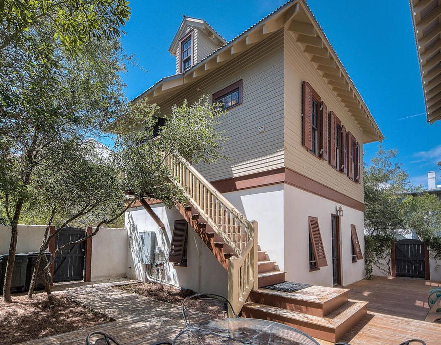 This property has all the opportunity required to have a great home in Rosemary. South of 30a on the Gulf Side, this home can be refreshed in place and returned to improved rentals.In addition, conversations with Town Architect generally suggest that a reasonable plan may be confirmed to improve layout and square footage to the Carriage at +220 Sq Ft and a 1/2 Bath along with 480 sq in the Main home to take the total to 3688 sq ft.This is an opportunity to gain a foothold in Rosemary in a great location, return the home as it is to proper condition and to consider a remodel that is highly likely to add significant equity.