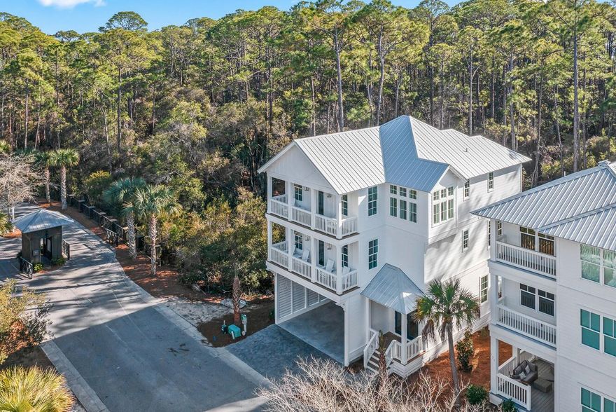 MUST SEE...This home is one of a kind. Generous parking with space for 4 cars. Oversized yard! Private bedroom on 1st floor with laundry on 1st and 3rd floors. ELEVATOR to 2nd floor kitchen, family, dining, nook, powder and balcony. The VIEWS from the 2nd floor are a must see. Ample storage throughout. 3rd floor with master suite plus balcony and 2 additional ensuite bedrooms. Fully furnished with top notch furniture and rental ready. Rental calendar already open and taking reservations. Construction complete February 2024. Great access to Inlet Beach or free tram service to Seacrest Beach Access. Tram picks up a few doors down. 30A Avenue, Watersound Origins, Seacrest, Rosemary and Alys. This is prime location.