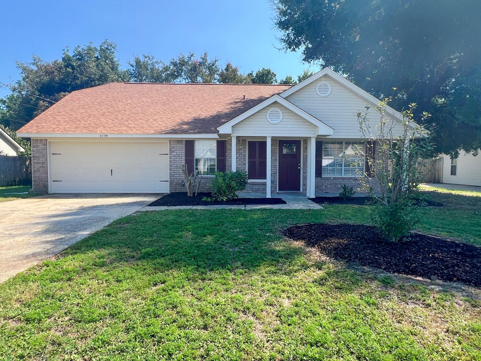 Centrally located in the Tiger Point/Gulf Breeze area, this contemporary REO home is just a few miles from Garcon Point Bridge, shopping, schools, and so much more. This three-bedroom, two-bathroom home offers comfortable living spaces, and the two full bathrooms ensure convenience for residents and guests alike. Outside you will find a privacy fenced back yard, two car attached garage, and home has brick front with vinyl siding, and a dimensional shingled roof that was installed in 2022. This desirable area means this home will not last long, so contact us today to schedule a private tour and discover how this home could be the perfect fit for your lifestyle and needs.