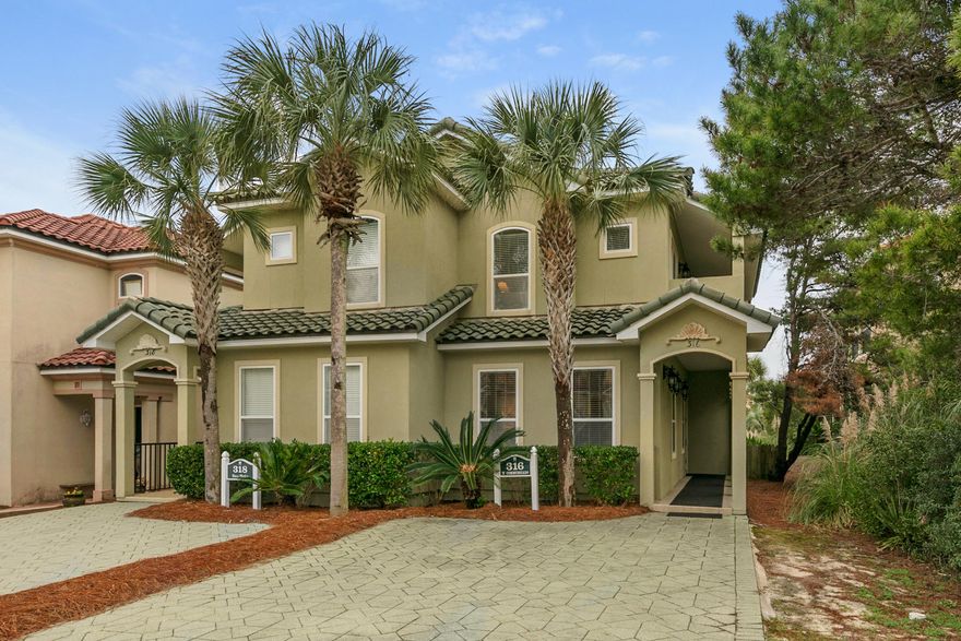 Priced to sell! La Valencia is a hidden gem on the West End of Panama City Beach. Easily one of the nicest neighborhoods, the amenities behind the gates include a private Gulf-front pool and a large sun deck, across the street is the Club House and work-out facility, swimming pool and tennis court. If you're looking for peace and privacy, this is the perfect spot. And just outside the gates you have all the activities and excitement of Panama City Beach. The Mediterranean homes and townhomes are beachy and timeless. 316 is a town home w/ 1,615 SF of living space. The first floor kitchen, living and dining areas are combined into one large space with high ceilings, crown moulding, tile floors, granite countertops and a beautiful covered patio overlooking the tennis court and pool. The master suite upstairs is bright and cheery with high ceilings and french doors opening onto a large balcony. The master bath has all the luxury you would expect and a large walk in closet. The third BR is also upstairs with a large private bath and it's own balcony. 316 La Valencia Cir is a beautiful oasis of tranquility, designed for rest and relaxation, make it yours, recharge your batteries and take a break from your hectic lifestyle.