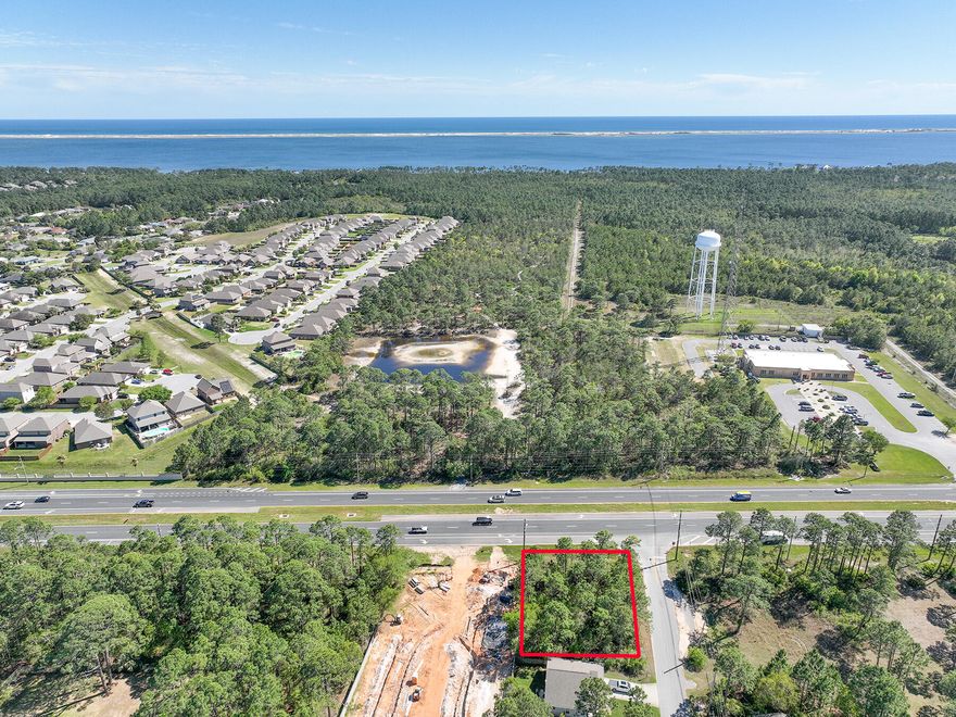 Amazing investment opportunity to purchase commercial land parcel in Gulf Breeze with 90 feet of frontage on heavy traffic corridor of Highway 98! This corner lot is perfect for any business and the HCD zoning allows for a wide range of uses. Corner lot with great visibility! Located in the popular Midway area, this parcel is less than a mile from the Gulf Breeze Zoo and the new high school (under construction). It is also conveniently located near the Gulf Breeze campus of Pensacola State College. Schedule a showing today! Buyer to verify all pertinent information in listing, including lot size and dimensions.