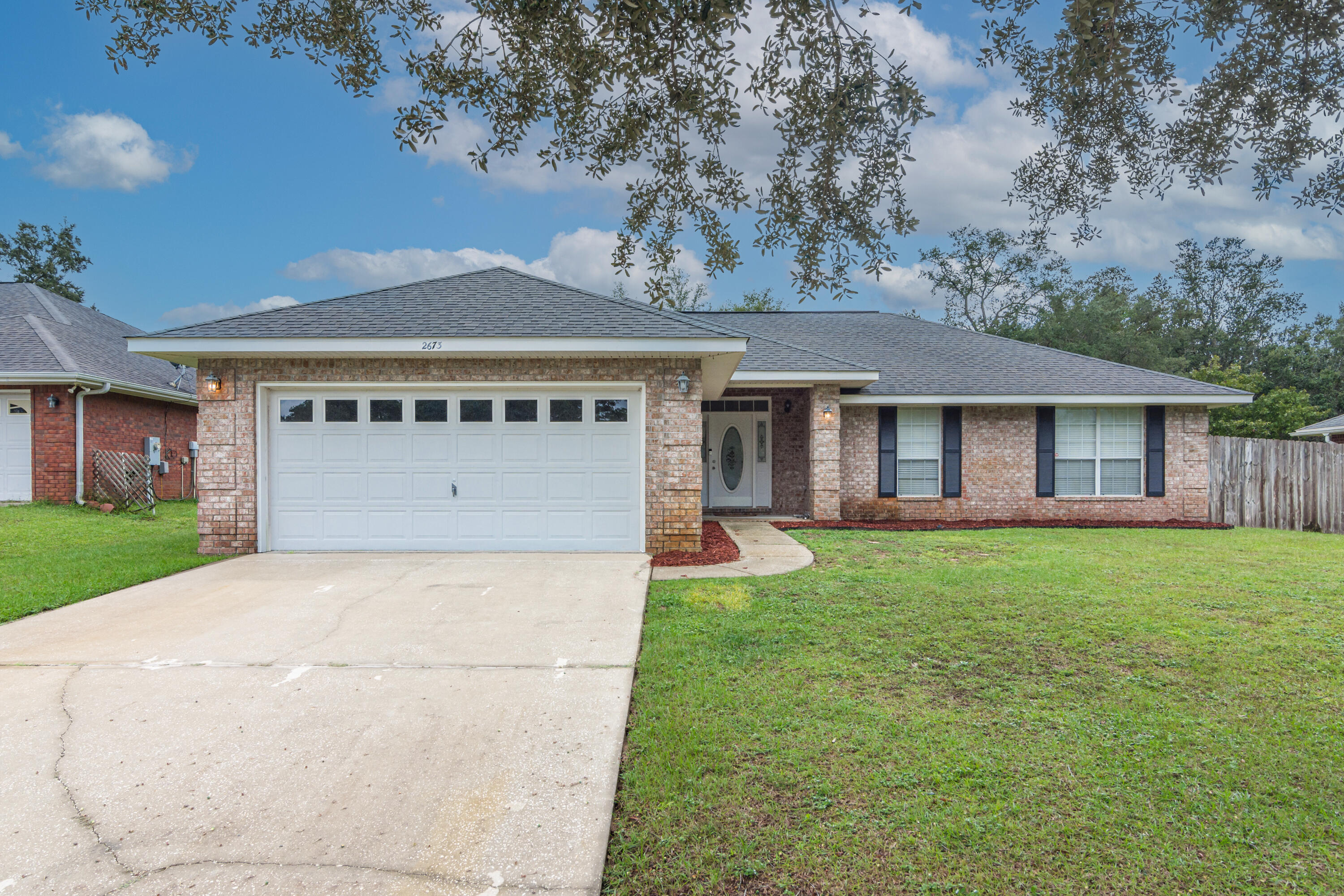 $300 of the first months rent if rented by 1/1/25! Fantastic location at the end of a cul de sac. Enter this brick home and enjoy the open floor plant! Great wood laminate flooring throughout the main areas and upgrades throughout will make this one to put on your wish list! The kitchen features stainless steel appliances, breakfast bar, and overlooks the large living room. Four spacious bedrooms all have great closet space and they are located in a split floor plan for privacy and convenience. Master bathroom  features double vanities, separate garden tub, walk in shower, and closet. There is an indoor laundry room, fenced in backyard, and a two car garage. Pets allowed with owner approval and refundable pet deposit. Some restrictions may apply.