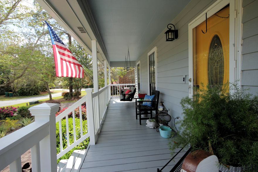 Country style home with picturesque front porch extends a warm welcome. Even better is the sense of home that wraps around you when you walk through the front door, it's good to be home! Updated four bedroom two and half bath home with open floor plan, wood flooring and tile on main level and lots of storage throughout the home. Large living area with corner brick fireplace opens to the dining and family room. The family room with its wall of windows overlooks the paver patio and in-ground pool. The updated kitchen with breakfast nook overlooks the back-yard pool area. The kitchen sports plenty of cabinets, breakfast bar, stainless steel appliances and granite counter-tops. The first-floor master bedroom has plenty of space for a king size bed, large master closet and updated master bath.