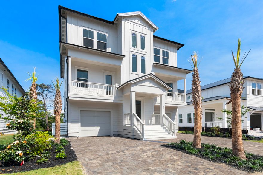 Bluewater Landing is the embodiment of 30A's laid-back and luxurious lifestyle. This intimate 31 home community has easy access to pristine beaches, clear waters, first class dining, and shopping. | Welcome to the CAPE at Bluewater Landing: a contemporary coastal gem for a beach getaway. Boasting nearly 4000 sq ft, this home offers 5 spacious bedrooms, 6 full baths, 2 flexible living spaces, and 2 single-car garages. Enjoy sunshine and views from oversized balconies, and entertain in the open plan living area with an expertly designed kitchen. Privacy and comfort are assured in this perfect home.