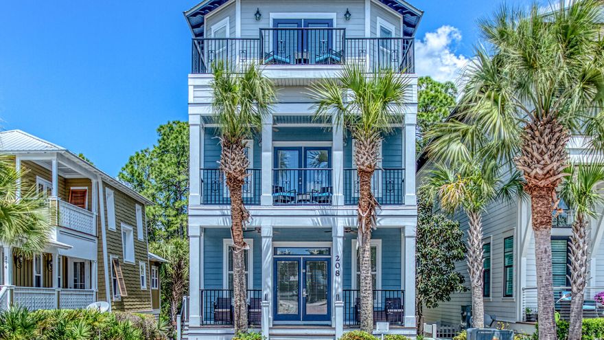 NEW PRICE!!! Porches Galore on every floor! This Coastal Beach retreat located in the much desired beach community of Seacrest Beach makes this an ideal vacation home. Step into this spectacular beach house and find it is perfectly equipped for rental guests or for the primary homeowner.''Away to Play'' is a total of 2609 square feet consisting of three floors with four bedrooms, four baths and porches galore. The main level key features a comfortable living room, dining room that seats eight guests, large kitchen with a breakfast bar and a spacious bedroom and full bath.