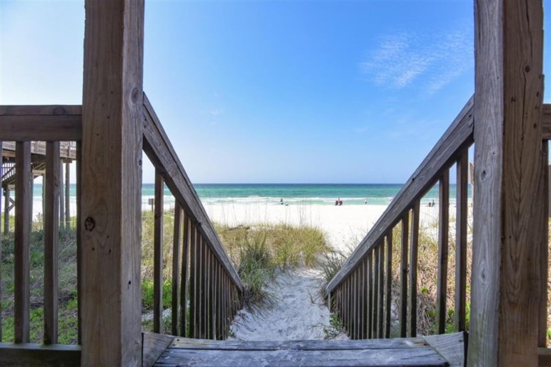 Rare opportunity to own a small piece of Paradise in Sea Cabins Townhouse. There is 100 ft of private beachfront with a private gazebo just across the street from this property! This 1 bedroom, 2 bath townhouse with bonus room has the old Florida rustic charm is a MUST SEE! On site amenities include a season heated private pool, picnic/grill area, tennis and basketball courts, and more.BUYERS should verify all pertinent information and dimensions.