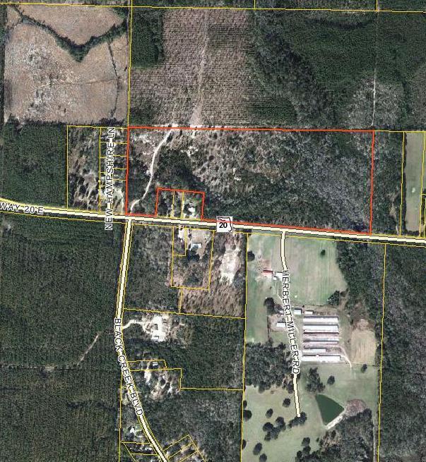 BANK ONWED property ready to go. Over 2,000sqft of highway frontage on this 58.2 acre parcel. Just 2 miles East of Hwy 331&Hwy20 intersection makes this prime residential development opportunity with highway expansion. Future Land Use is zoned for Rural Village. The residential density allowed under this zoning is 2 units per acre and must account for 95% total land area. Opportunity for greater density does exist with re-zoning possibilities.