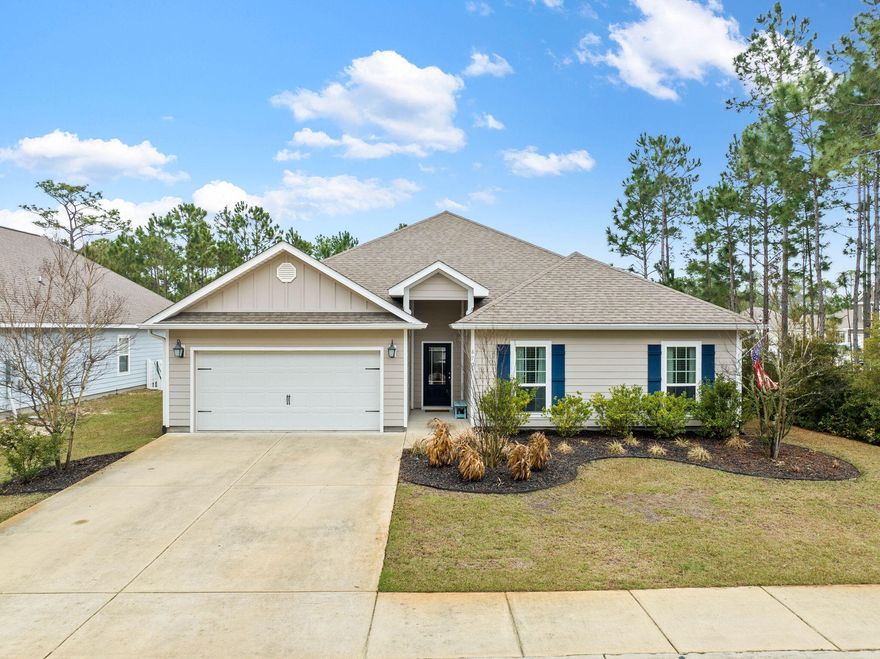 Welcome to your perfect retreat at 672 Alderberry Road in the beautiful Santa Rosa Beach, FL. This delightful 4-bedroom, 2.5-bathroom home spans 2,295 square feet and offers a harmonious blend of comfort and relaxed style.&#8232;Situated on a spacious corner lot, this property features over half an acre of serene outdoor space. The expansive backyard is a true oasis, complete with a large deck for entertaining and enjoying the Florida sunshine. Inside, you'll find a welcoming and open atmosphere. The kitchen boasts custom pantry built ins and an updated backsplash that adds a modern touch. The seamless flow into the living areas makes it an ideal space for hosting or enjoying quiet moments.

The primary bedroom is a haven of tranquility, featuring a luxurious soaking tub and a walk-in closet for all your storage needs. Additional bedrooms offer plenty of space for guests or flexible use as needed.(For those who love blending indoor and outdoor living, the screened-in porch with a TV setup is perfect for enjoying the outdoors in comfort. 

With a garage providing ample storage and the charm of being a small, gated, bay-front community with a sizable community pool, this home offers everything you need. 