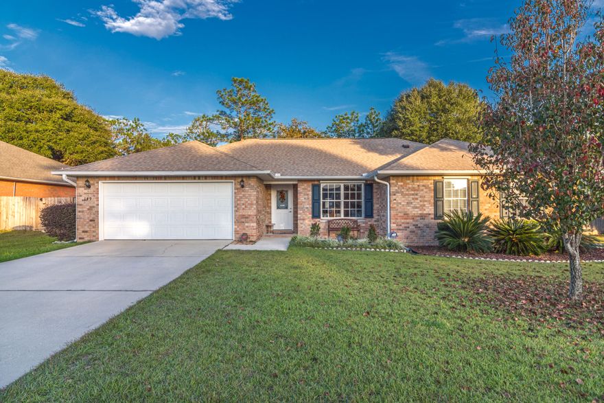 Located in the desirable Old Bethel Estates community, which is quiet and secluded, yet close to all Crestview amenities. This gorgeous 4 bedroom, 2 bath home is open and full of natural light! The floor plan flows nicely from the great room to the kitchen and dining room as well as the breakfast nook. The kitchen features a breakfast bar with pendant lighting and stainless steel appliances. The favorite feature of this home is the private, level backyard and garden shed. Back inside is a split plan with master bedroom and bathroom conveniently located off the great room and a hall leading to 3 additional bedrooms and bathroom on the opposite side of the home. Practical facts: new HVAC, 2016 and new dimensional shingle roof, 2016. Call for your private viewing.