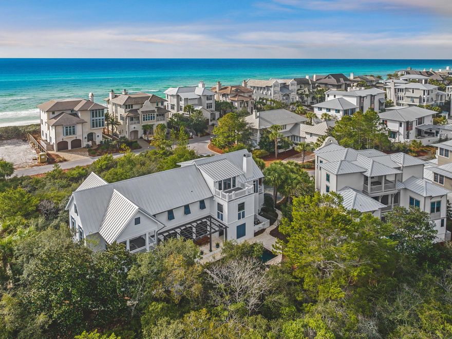 Rare opportunity to own in The Retreat for under $4 Million. Privately tucked away just three homes back from one of 30A's most exclusive private beach accesses, 107 East Bermuda Drive offers a rare blend of seclusion and convenience to the sugar-white sands and emerald waters. Set on one of the community's largest and most lushly landscaped lots backing onto conservation land, this 5-bedroom, 7-bath home spans nearly 5,000 square feet and was made for hosting family and friends. Nearly $1 million in recent improvements have transformed the property into a luxurious coastal retreat, now appraised at $5.1 million. Highlights include an elevator, new roof, remodeled chef's kitchen, fitness room, pool and spa, and a climate-controlled garage.
Owners enjoy exclusive access to The Retreat's private beach club and dock on Draper Lakemaking this one of the best lifestyle opportunities on 30A.