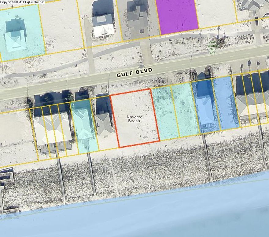 GULF FRONT !! Multifamily lot with 100ft on the GULF OF MEXICO. !! Priced to Sell, this perfect Gulf Front Lot on Navarre Beach gives you multiple options. Zoned for up to 4 dwellings, the buyer can build up to 4 townhouses, 2 single family homes or 1 large single family home. Navarre Beach is one of last places in Florida offering the Old Florida feel with miles of Bike paths, National Parks, Sugar white sands and uncrowded beaches. Centrally located with easy access to shopping, dining and outdoor activities, Navarre Beach is Florida's Best Kept Secret. Buyer to verify all information to buyers satisfaction including but not limited to lot size, zoning etc.