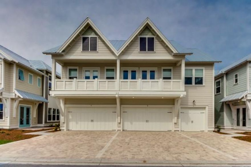 The Cozumel Triplex Townhome floor plan is uniquely designed to feature 3 bedrooms and 2.5 bathrooms with a 2 car garage. Home features include 10ft Ceilings, hardwood floors, granite countertops, and stainless steel appliances to name a few. The Town of Prominence is located on HWY 30A between Seagrove and Alys Beach. Residents will enjoy easy access to a beautiful Town Center, Resort style pools, Fitness Center and Private Shuttle Service to the beaches of 30A. ''The Hub,'' the community's town center includes restaurants, shops, and an amphitheater with covered event pavilion, a cinema screen for movies as well as a stage for concerts and events. Subject property is unit 312