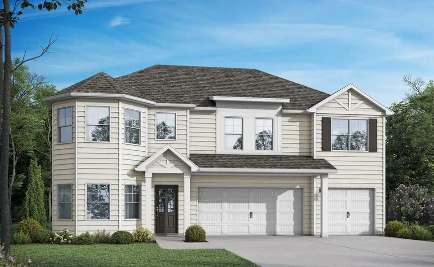 Welcome to The Laurel. From the beautiful exterior with bay windows, enter the 2 story foyer. The dining room w/coffered ceiling opens conveniently to the eat in kitchen & flows seamlessly into the dramatic 2 story family room w/optional fireplace. Enjoy all the natural light cascading inside from the multitude of windows across the back of your home. As you make your way upstairs you experience the spaciousness of the home design. The primary suite has a separate sitting area featuring bay windows & the perfect bathroom to relax & rejuvenate. The 2nd floor has 3 additional bedrooms, 2 full baths & a loft. One more bedroom & bath downstairs. Covered porch, 3 car garage. Brand new floor plan!The time is NOW to choose your colors and options for your beautiful new home!