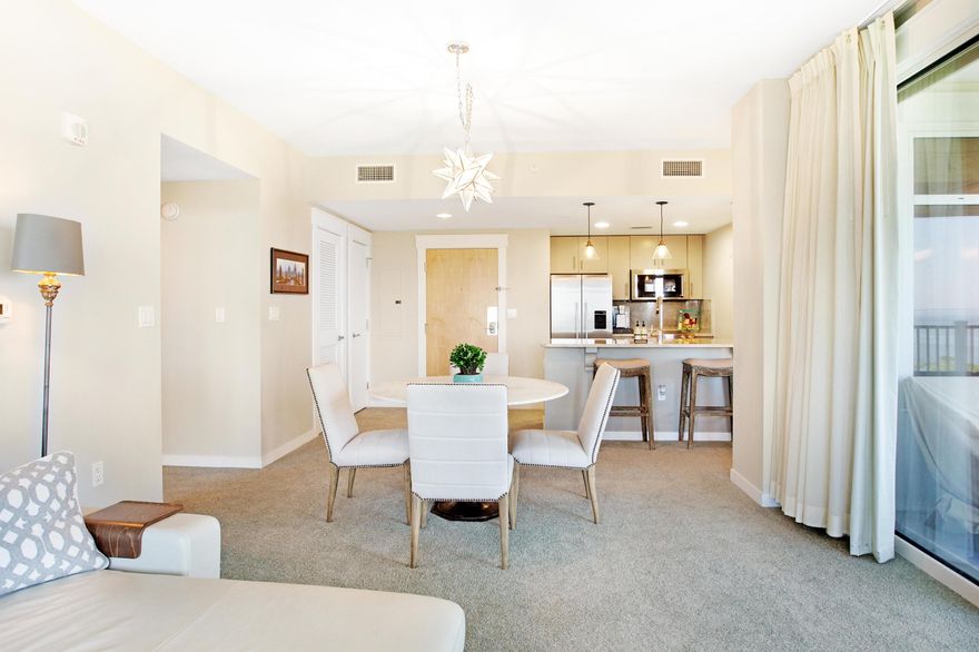 With unparalleled views of the Choctawhatchee Bay, Sandestin, and the Burnt Pine Golf Course, this never been rented condo is a Sunset Lover's Dream! The original owner is now the seller and has made several updates to the unit in the past few years. Upon entering the condo, you are greeted with an open living space featuring a large sofa with views of the Bay from every seat. A round dining table for evening chats and an updated kitchen with a breakfast bar, granite counter tops and stainless steel appliances (2016 & 2017) make spending time with family and friends effortless. Wake up to views of the Bay from the Master Bedroom. The Master Bathroom features a large walk-in shower and double sinks. The second guest bedroom, with a private balcony, and a guest bathroom located to the