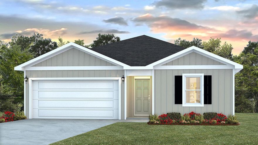 ALMOST COMPLETE & MOVE IN READY!   Shoal River Landing with a community pool, cabana, underground utilities and sidewalks. The popular Freeport is a stylish 4 bed, 2 bath home with a nice, covered patio and very desirable 'fabulous' open floorplan design. GREAT for easy living and entertaining. The beautiful kitchen features: large island bar, pantry and all stainless appliances, smooth top range, built in microwave. Spacious Bedroom 1 and the adjoining bath have a large walk-in closet. The latest in gorgeous wood look flooring throughout, and PLUSH carpet in the bedrooms. The Smart Home Technology package provides several Smart Hm. devices for your convenience. VERY convenient South Crestview location.  Easy access to Ft. Walton/Destin area beaches & just minutes to golfing.