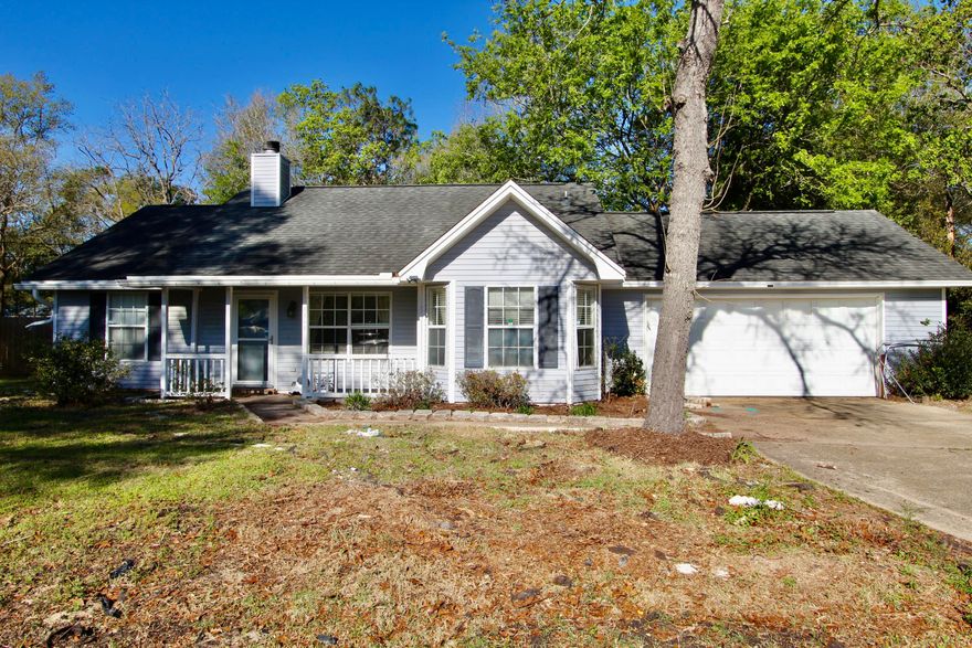 This home has 3 bedrooms, 2 baths and a 2 car garage. The yard is fenced in and on almost a half acre South I10!  The living room features a fireplace with room to entertain. The master bedroom features double doors to sunroom for easy access to the yard and walk in closet! The seller is giving $5,000 towards flooring allowance. Schedule a showing today!